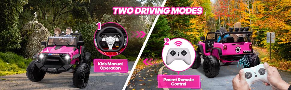 Hikiddo 24V 9Ah Ride on Toy for Big Kids, 2-Seater Powered Ride-on Truck Car with Remote Hikiddo 24V 9Ah Ride on Toy for Big Kids, 2-Seater Powered Ride-on Truck Car with Remote