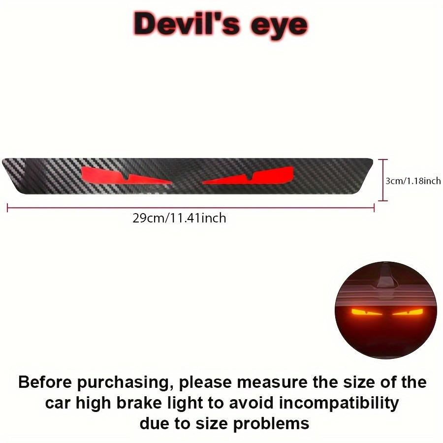 Monster evil eye car tail light sticker, flashing fangs eyes, easy-to-apply vinyl sticker, high visibility at night, fun car decoration