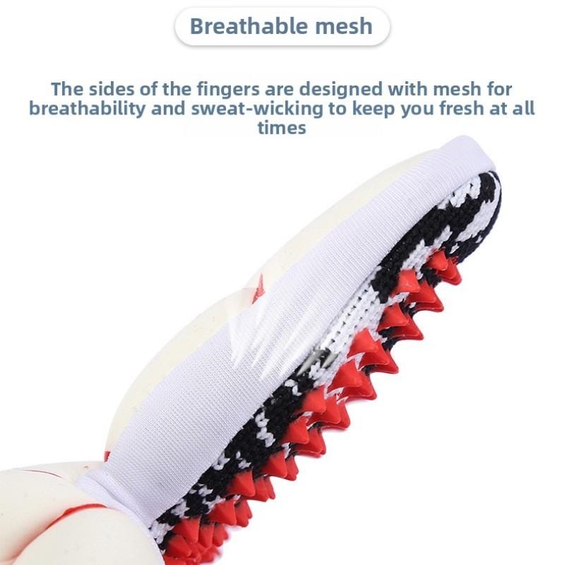 Adult Children Women Men Football Training Goalkeeper Gloves, Thick Anti-Slip Wear-Resistant Latex Goalie Gloves, Soccer Practice Equipment