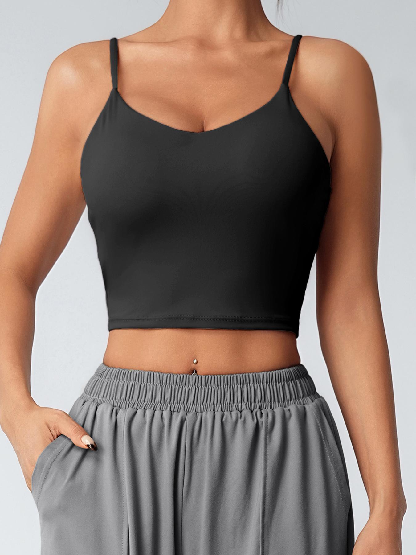 Women's Sports Vest Back Cross Sharkskin Texture Elastic Thin Strap Tight Fit Gym Training Outdoor Casual Golf Tennis Base Layer Yoga Sports Vest