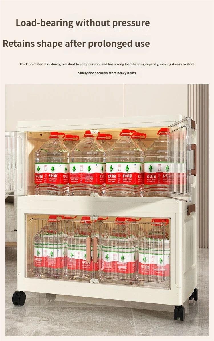 Foldable Storage Cabinet for Home Use, Wardrobe, Clothes Organizer, Toy Snack Display Rack, Multi-Purpose Storage Shelf