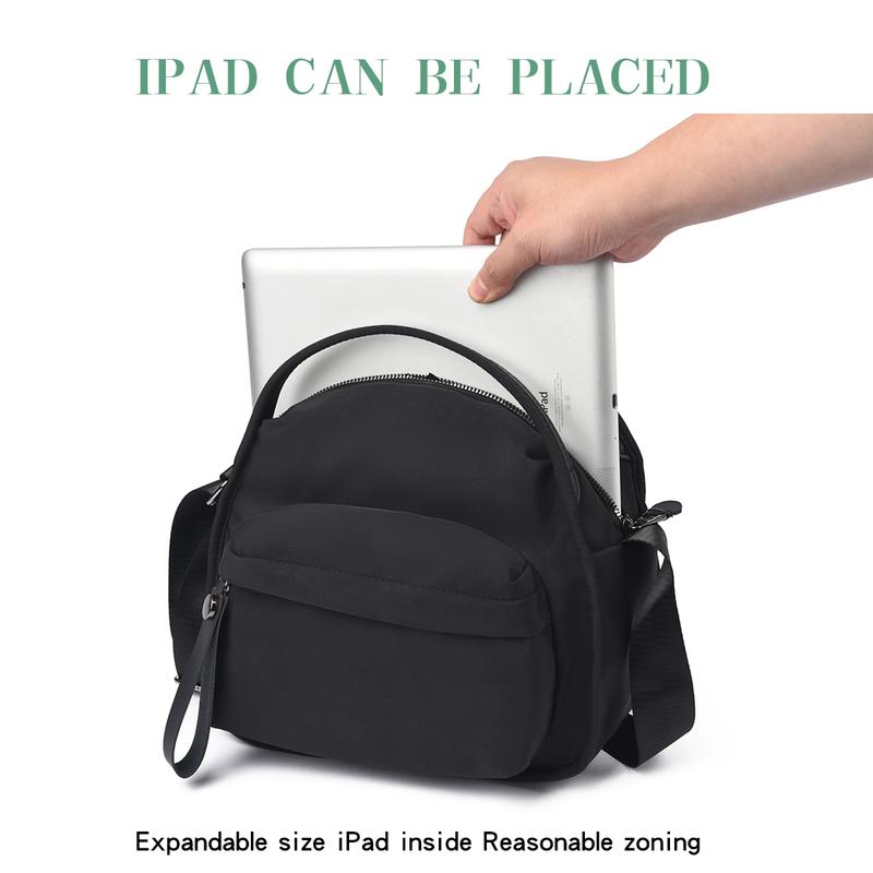 WDX Lightweight Quilted Tote Bag,Black Oxford Fabric Handbag Women’s Bag 2026 New Style Handheld Crossbody Commuter Bag ,everyday purse,Women's Elegant Solid Color Shoulder Bag, Fashionable Zipper Crossbody Bag for Daily Used,