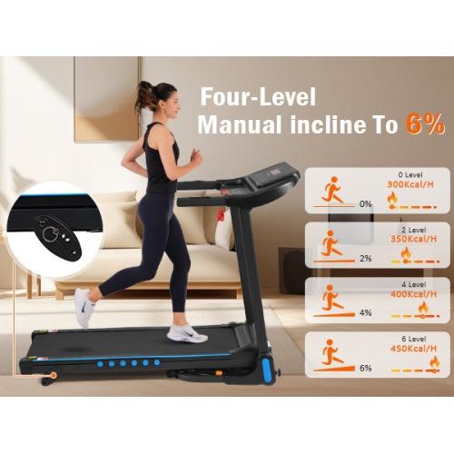 NEW ARRIVAL Foldable Treadmill with 3.0 HP Motor, 4-Level Incline, Bluetooth Speaker & USB/Type-C Ports – 350 lb Capacity
