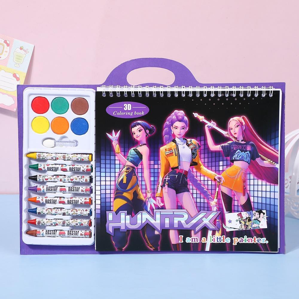 K-Pop Anime Paint Coloring Book  Drawing Book Safe Painting Coloring Graffiti Book，Kpop Drawing Art Kit Gifts for Kids Girls Boys Teens, Art Set ,Crayons,Colors Brush Paint Pens for  Painting, Card Making, DIY & Art Supplies modelpaintingm.