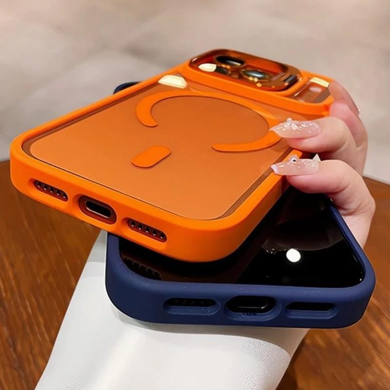 Lanyard Camera Bracket Holder Magnetic Protective Case for iPhone 17/16/15/14/13/12 Pro Max, 17 Pro, 17 Air, 16/15 Plus/Pro and 14/13/12/11, comes with Matching Lens Glass Screen Protector and Wrist Strap