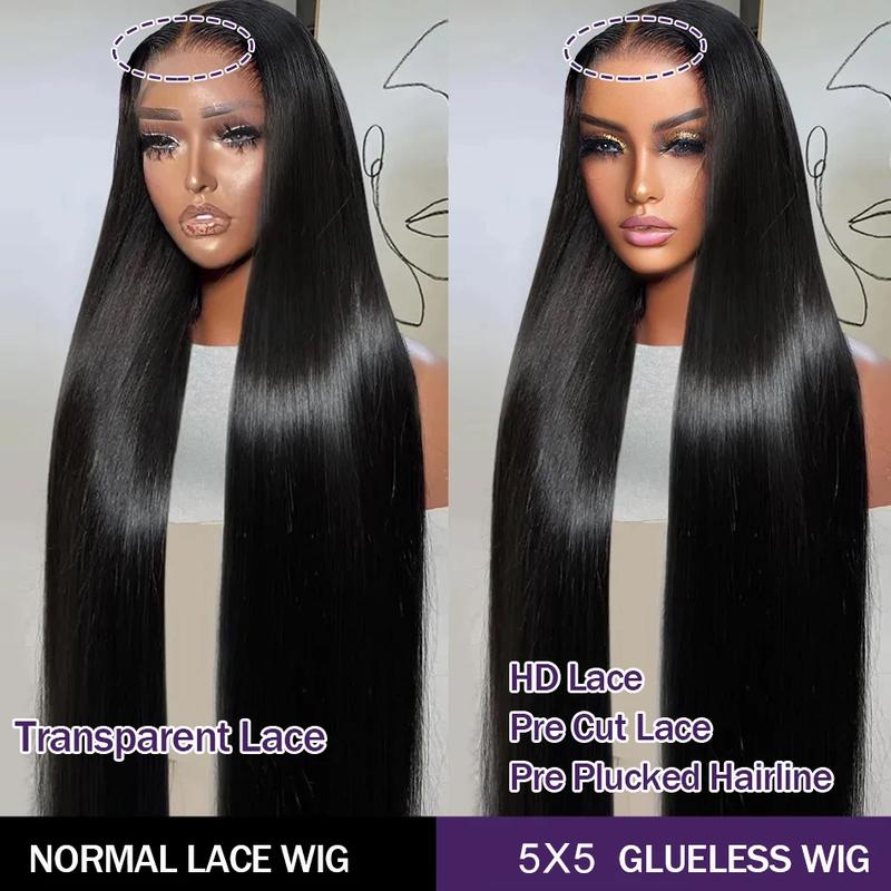 [28 In Only 95$] Bling Hair VIP 9x6 7x5 6x4 5x5 Glueless Wig Real Human Hair Bone Straight Ready To Wear Lace Closure Wig Transparent Pre Cut Lace Wig 180 Density Easy Go No Glue