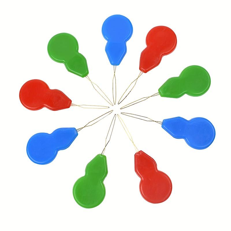 3-Pack Plastic Thimble Set, Durable & Vibrant Colors, Ideal for Hand Sewing & Machine Embroidery, Perfect for Crafting Projects