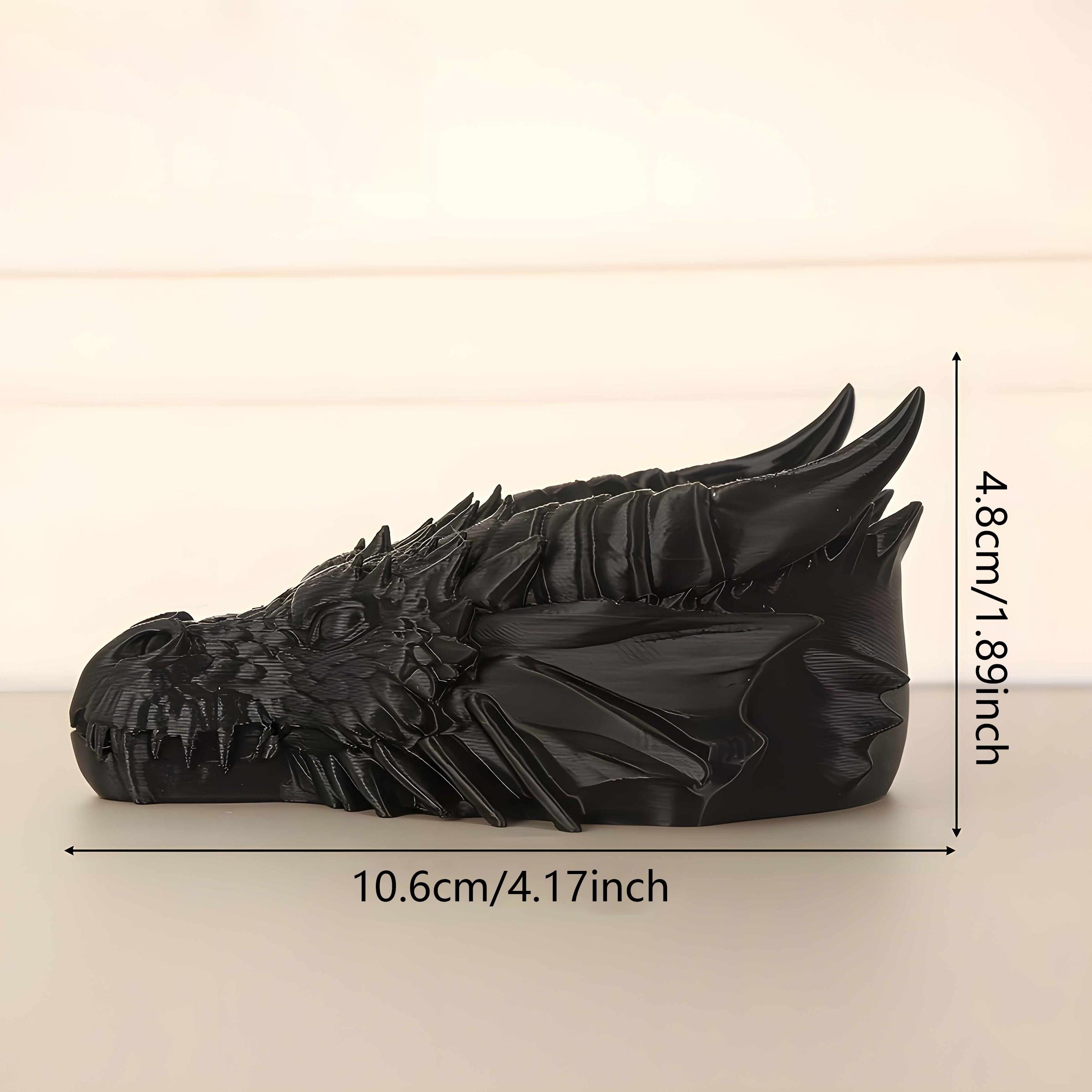 Gothic Dragon Head Jewelry Storage Tray, Dark Style Desktop Decor, Ring Necklace Display Stand, Practical Desk Organizer, Cool Decoration