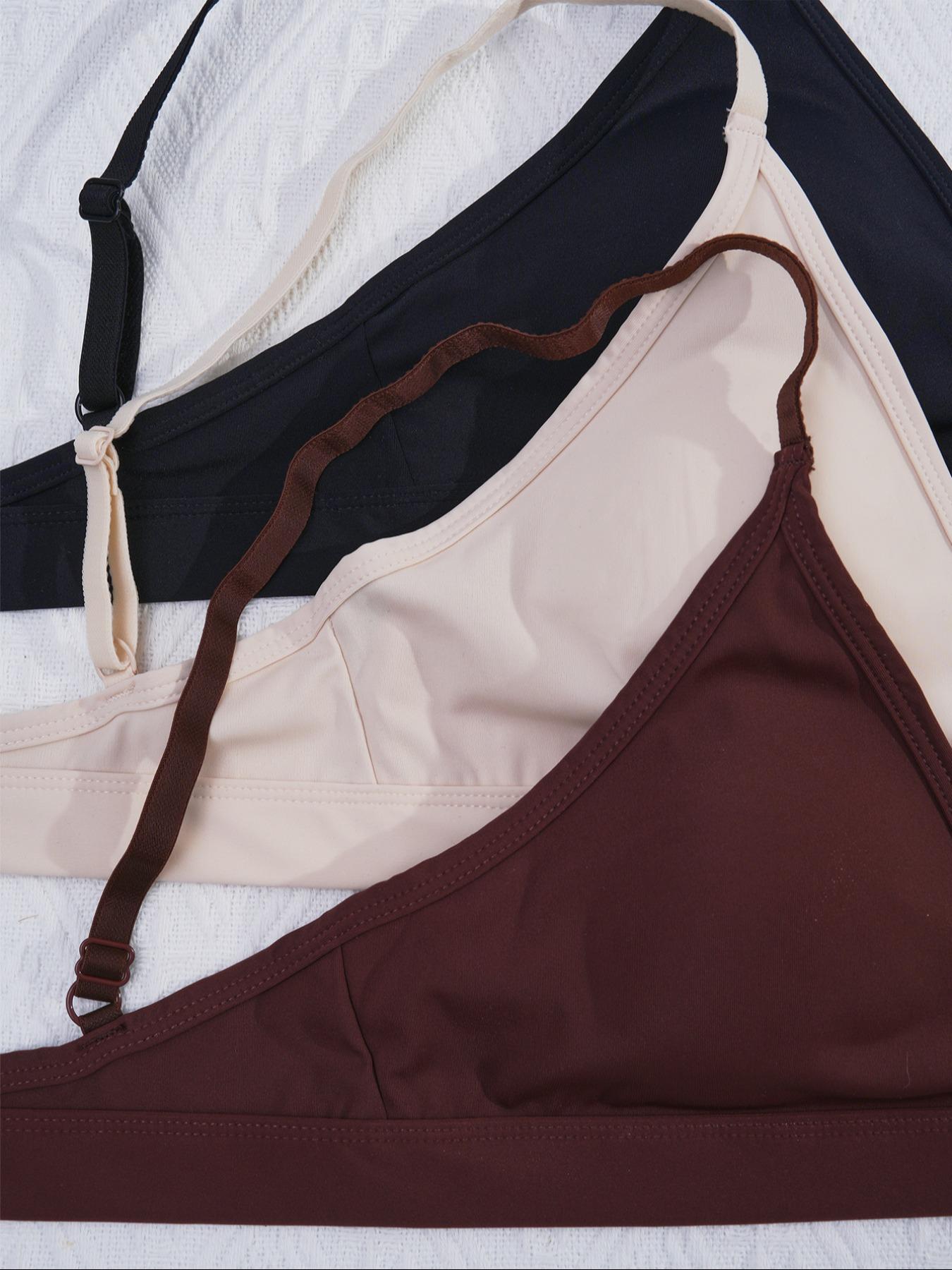 Women's Wireless Bralette Set, Casual, Medium Support Knit Fabric, Removable Pads, Adjustable Straps, Soft & Lightweight Design