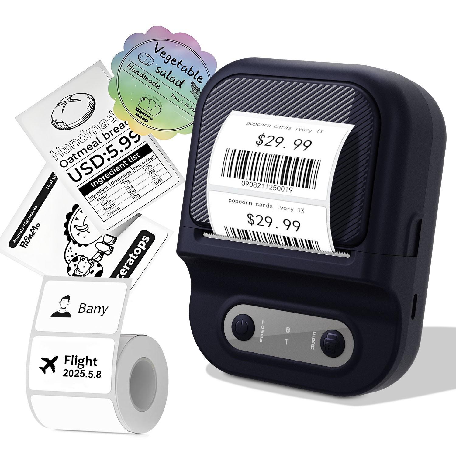 Multi-Functional Wireless Portable Mini Thermal Printer, Prints Worksheets, Labels, Photos, Text, USB Charging, Ideal for Home, Office, School