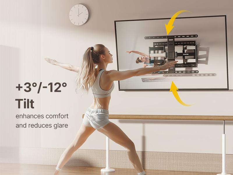 Ultra Slim TV Wall Mount for 37-95 Inch TVs | 1.1" Thin Low Profile Full Motion Bracket | Dual Swivel Articulating Arms with Tilt | Max VESA 600x400mm | Holds 132lbs | Fits 16"/18" Studs