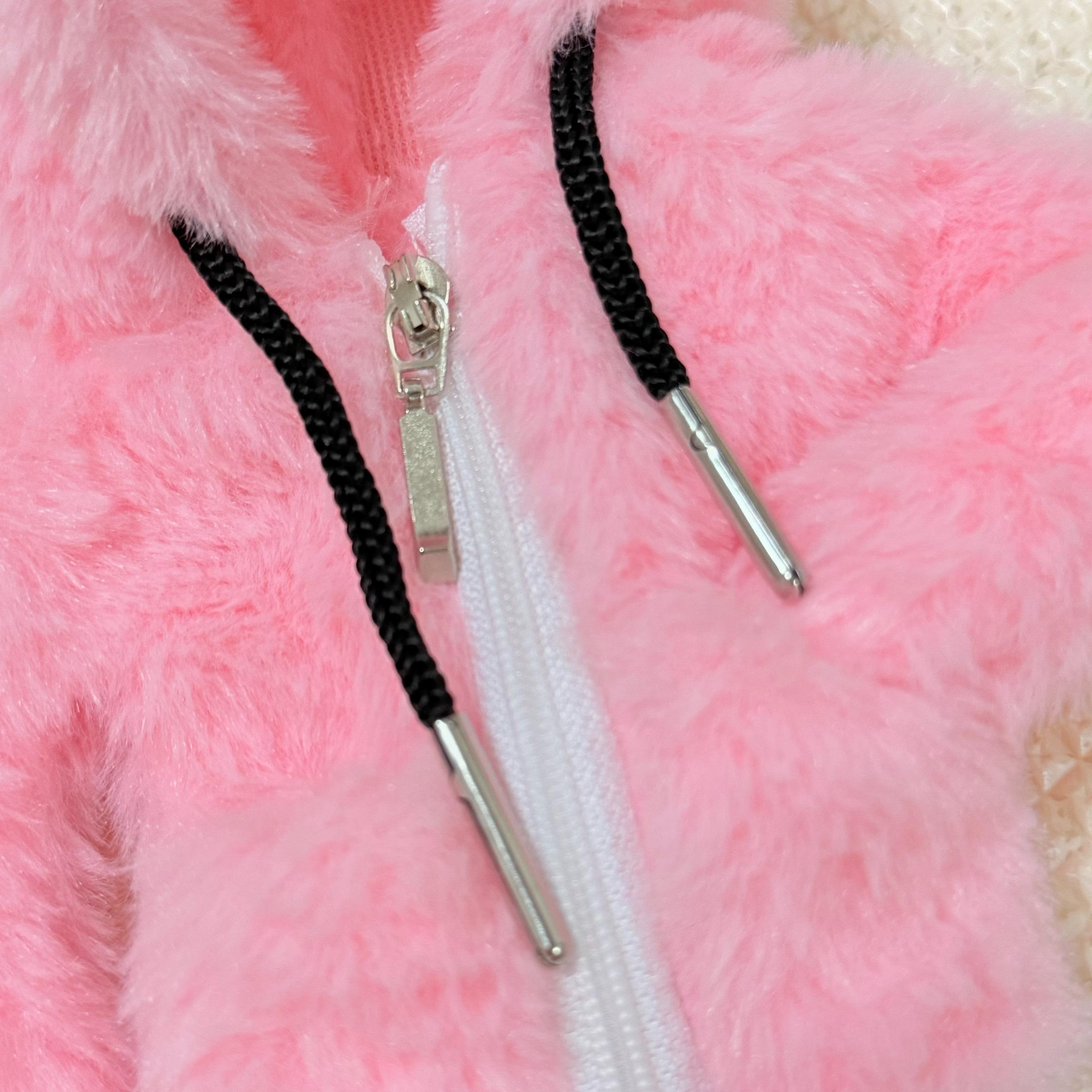 Cute Plush Car Automatic Shift Knob Cover, Winter Car Gear Shift Protector, Car Interior Decoration Accessories for Women & Girls, Pink