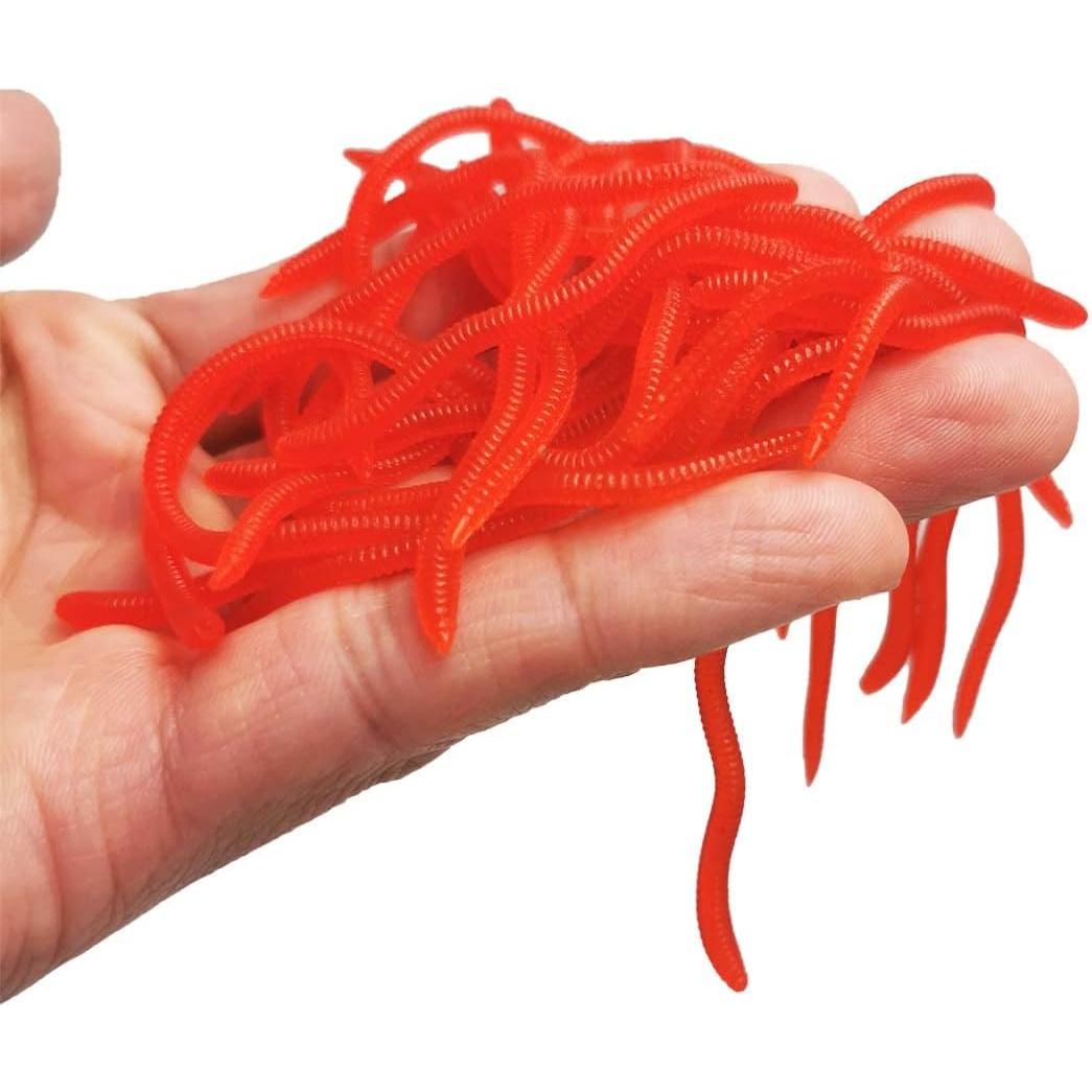 1.6in/3.3/3.9in Fishing Soft Lure Trout Worm Earthworm  Lifelike  Bloodworm Grub Worm Soft Fishing Lure Baits