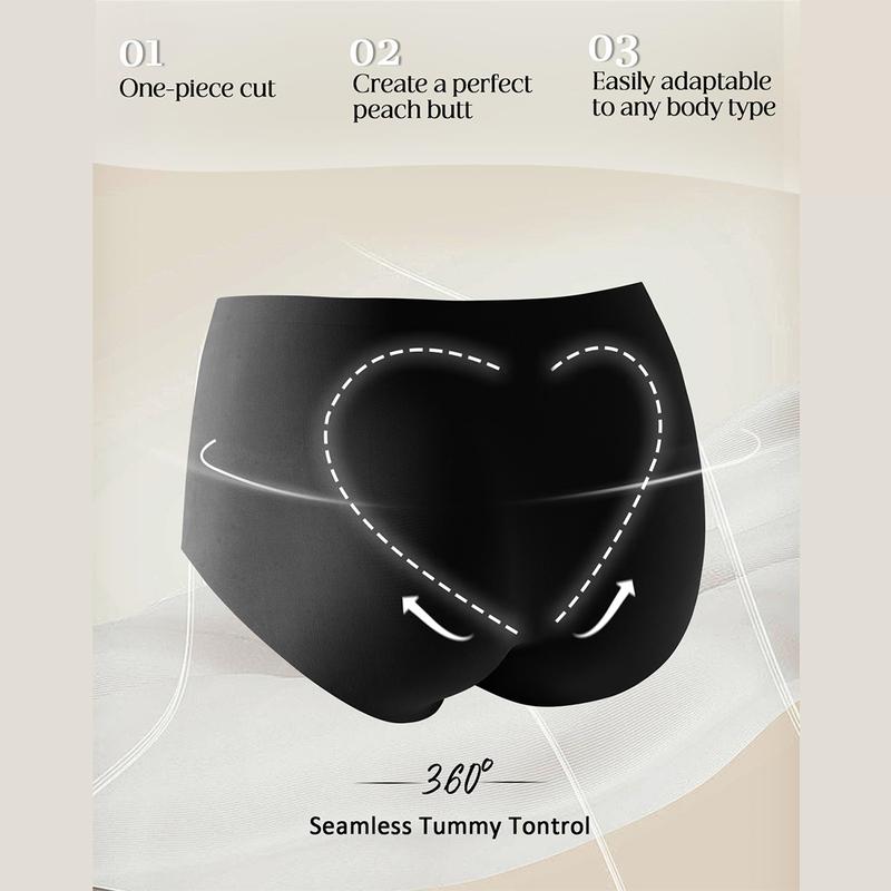 LEVAO 6 Pack Seamless Mid-Rise Underwear for Women – No Show, Full Coverage, Stretchy Cheeky Briefs S-XXL