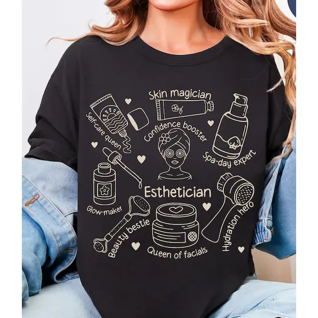 Esthetician Shirt, Skincare Graphic Tee, Spa Day Expert Shirt, Self Care Queen Shirt, Esthetician Gift, Beauty Professional T Shirt