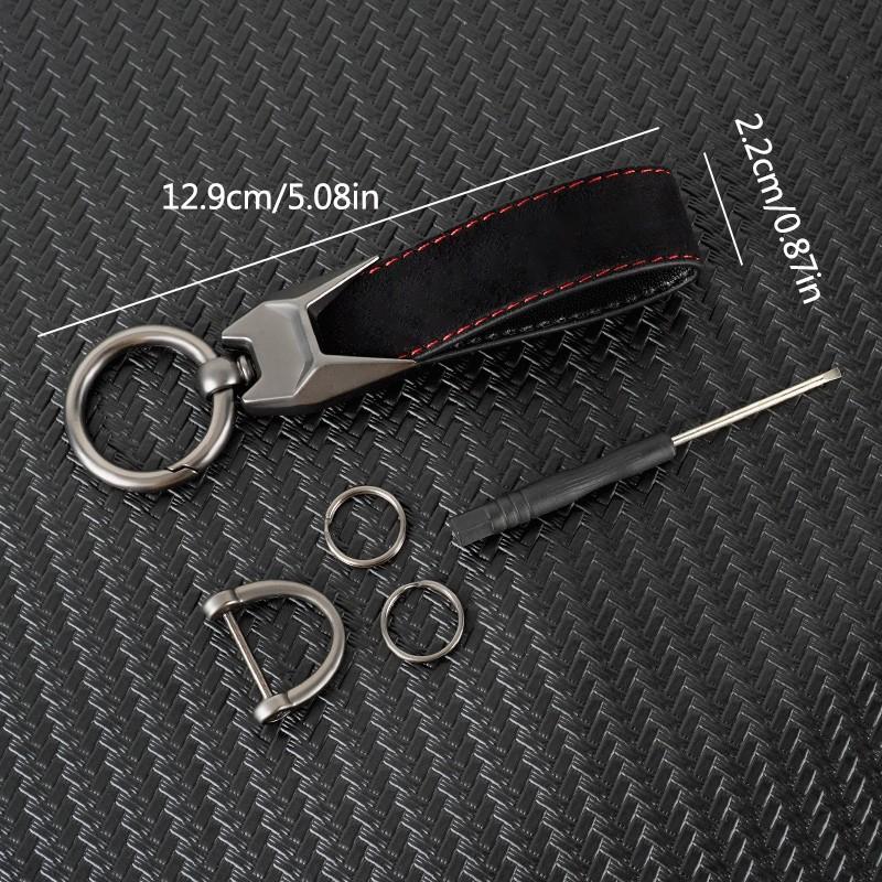 Suede Leather Motorcycle Emblem Keychain, Auto Logo Keyring for Audi Sline A1-A8l & Tt Models, Perfect Gift for Friends