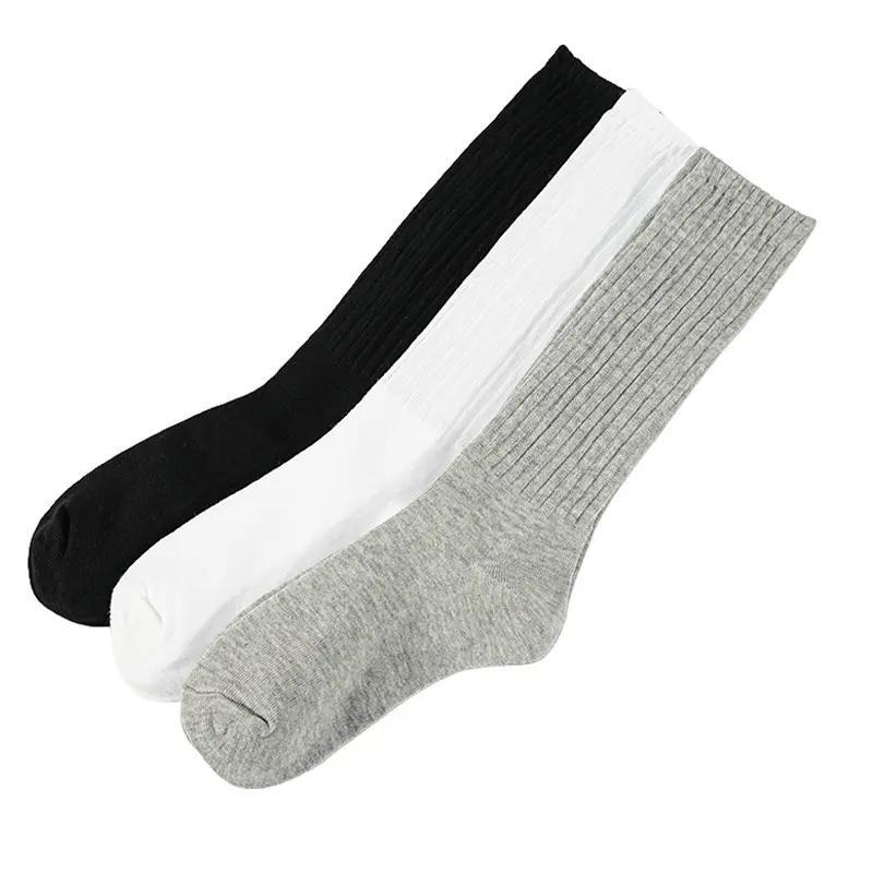 3 Pairs Winter Warm Couple Socks, Unisex Mid-Calf Breathable Solid Color Long Socks, Soft Nylon Gift Set