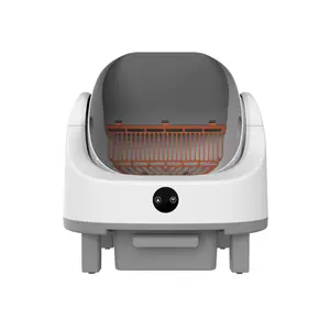 9L Capacity Waste Bin Self Cleaning Litter Box Automatic Cat Litter Box Open-Top with APP Control Includes Waterproof Liner