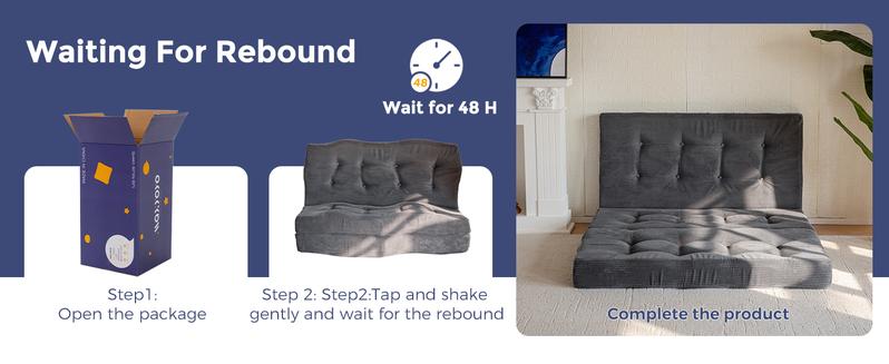 MAXYOYO Tri-Fold Mattress, 6 Inch Tufted Folding Mattress Full Foam Bed, Foldable Floor Mattress Guest Bed Mattress Topper Portable Camping Sleeping Couch