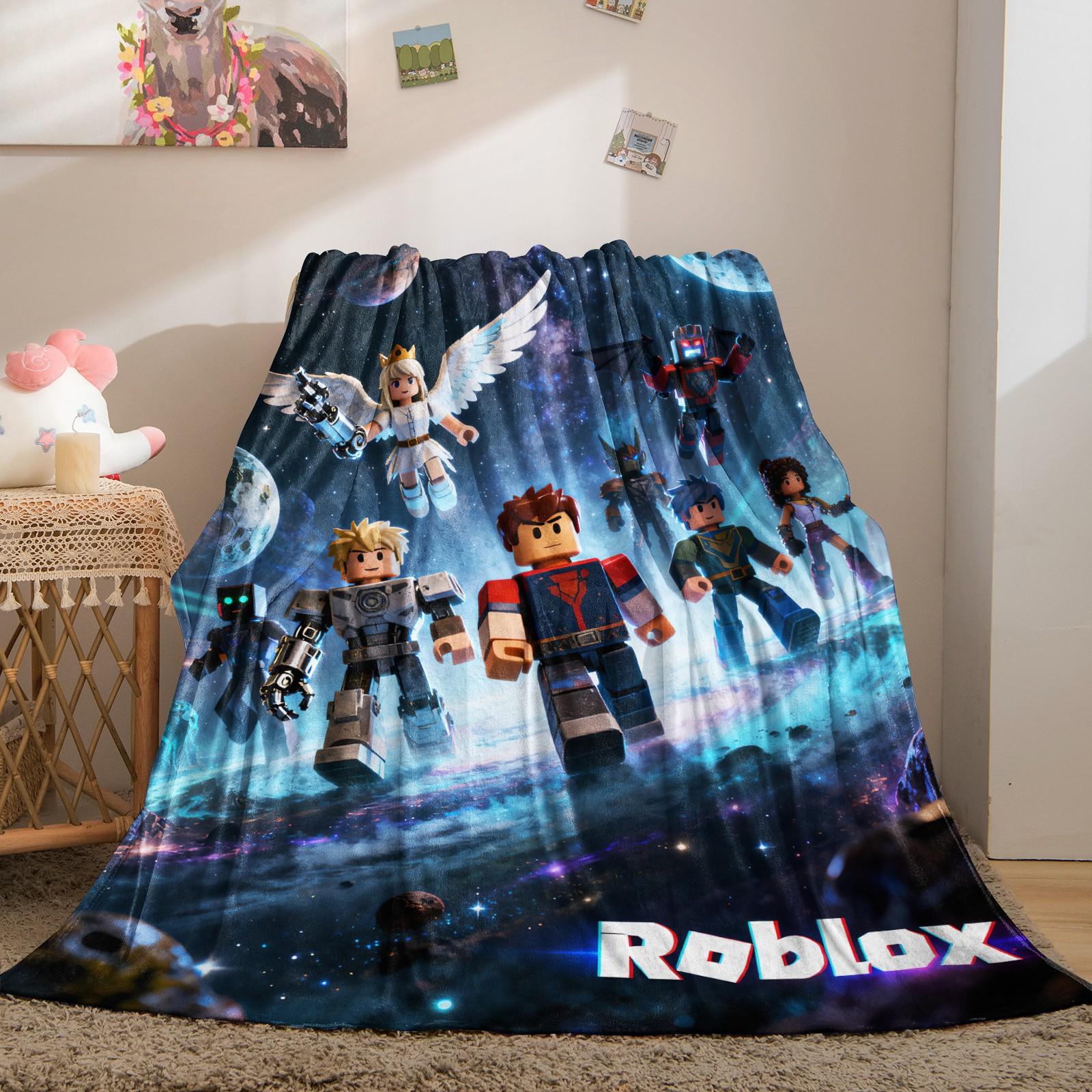 Roblox Printed Pattern Blanket, Suitable For All Seasons, Suitable For Beds, Sofas, Cars, Room Decorations, And Gifts, Suitable As a Gift For Children And Teenagers, a Single-Sided Printed Blanket