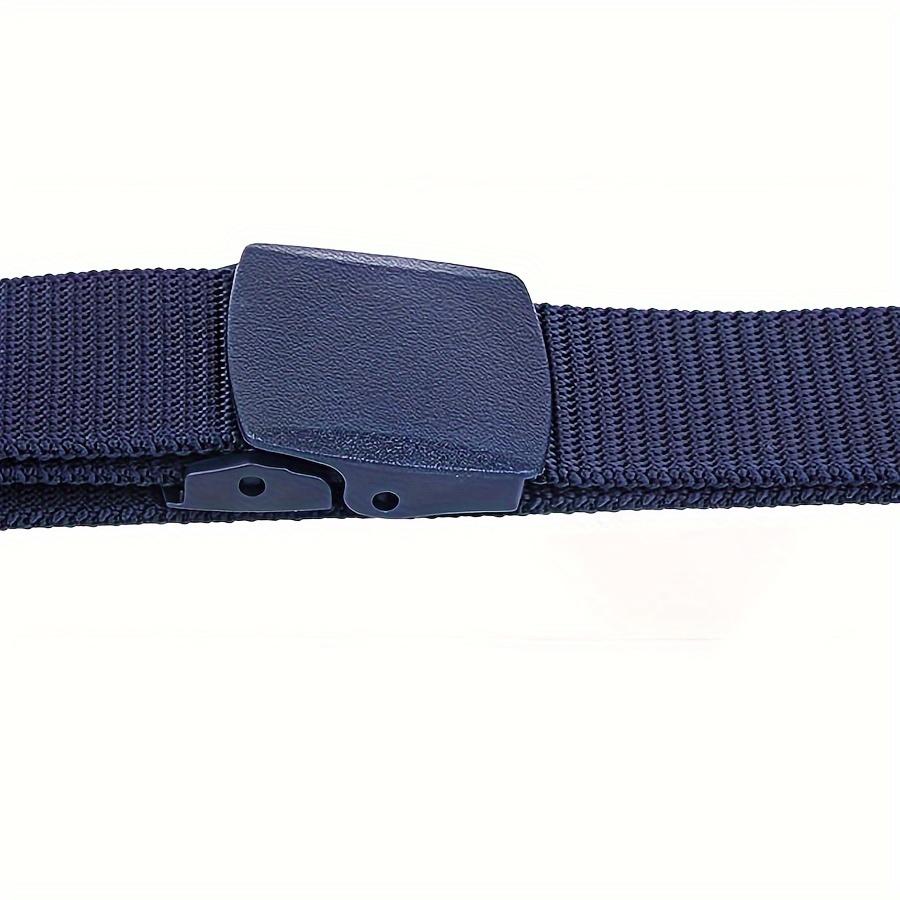 Nylon belt for both men and women, non-metal buckle, hypoallergenic, suitable for young people, outdoor leisure, smooth buckle nylon belt, passes security checks, trendy sports belt
