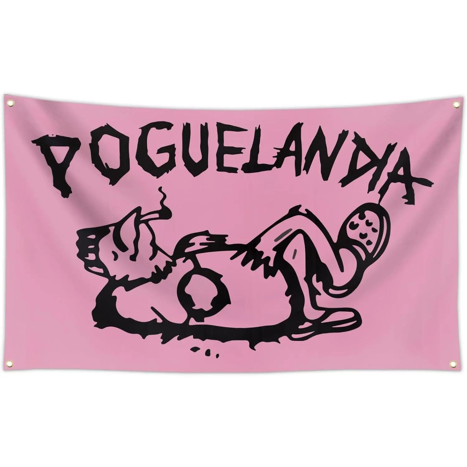 Poguelandia tapestry, funny tapestries, bedroom living room bedroom tapestries、pink  tapestry