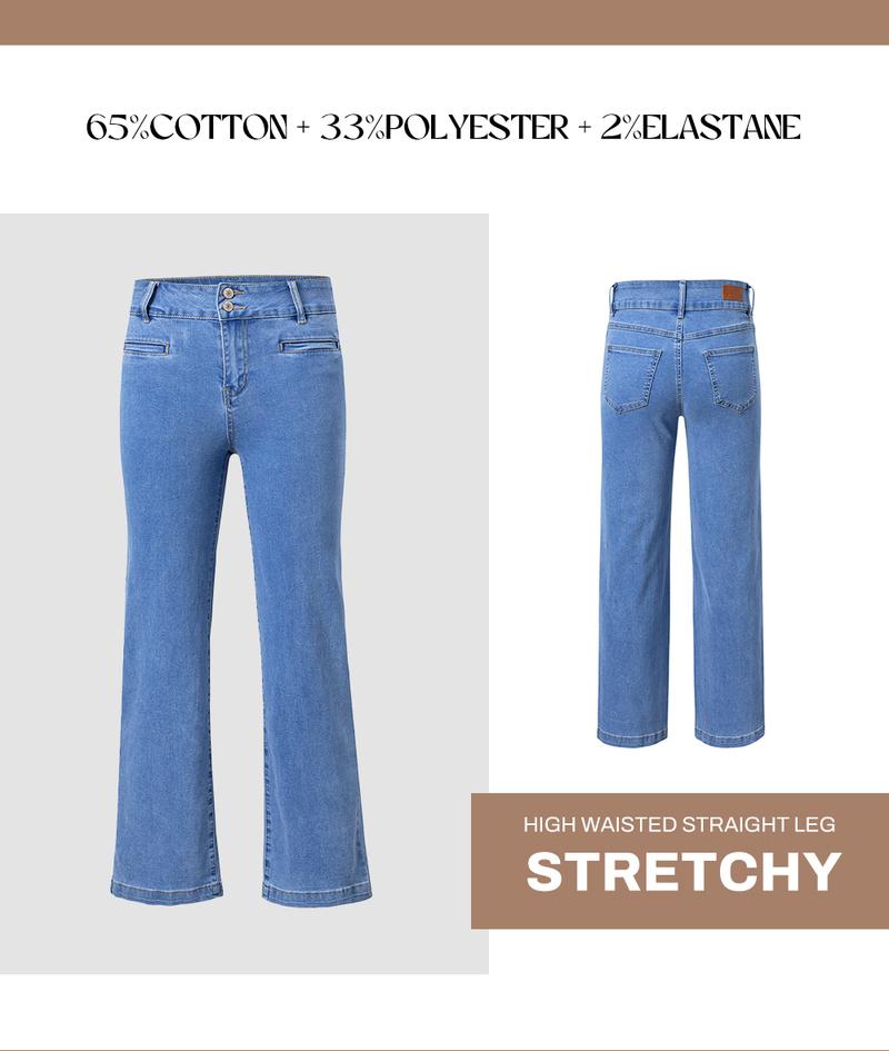 Sidefeel Women's Jeans High Waisted Straight Leg Stretchy Jeans Trendy Welt Pockets Loose Wide Leg Zimbaplatinum Denim Pants TikTokShopBlackFriday Sidefeel Women's Jeans High Waisted Straight Leg Stretchy Jeans Trendy Welt Pockets Loose Wide Leg Zimbaplatinum Denim Pants TikTokShopBlackFriday