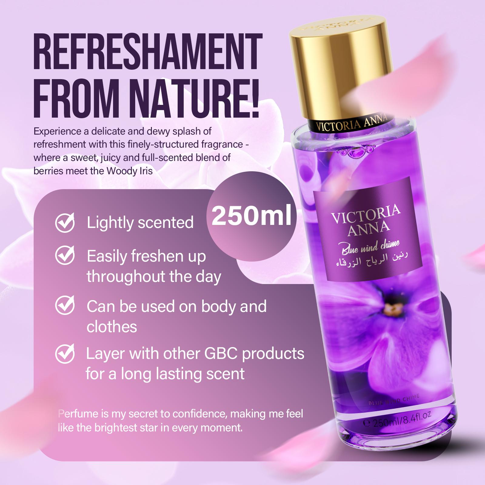 Blue Wind Chime Perfume 250ml Top Notes (Juicy blackcurrant) Middle Notes (Woody lris) Base Notes (Mellow patchouli)