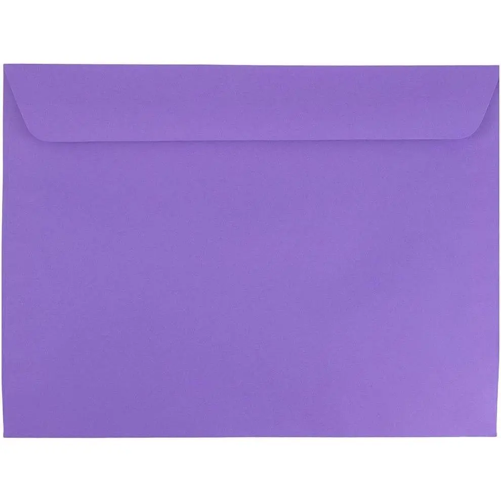 9 x 12 Booklet Colored Envelopes - Violet Purple Recycled - 25/Pack