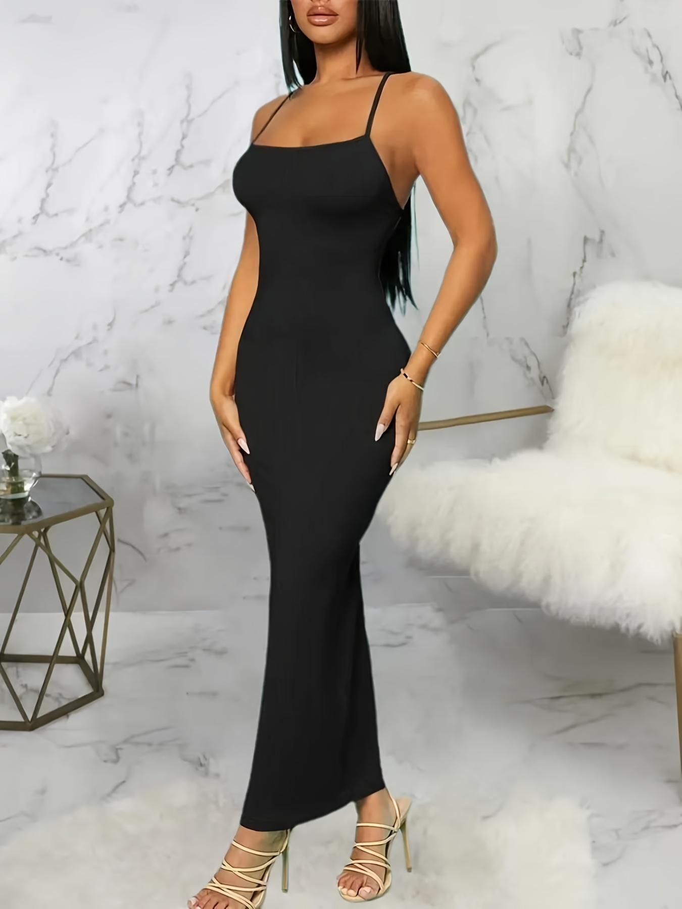 Spring Summer New Women's Bodycon Round Neck Sleeveless Dress, Perfect for Dating Evening Parties Beach Vacation Sy1027