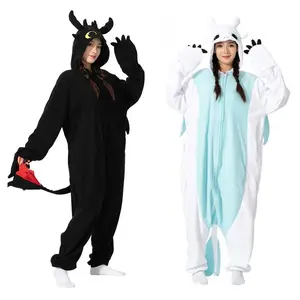 Animal Kigurumi Costume Halloween Onesie Toothless For Women Men Adult Kids Pyjamas Cartoon Pajama Cosplay Party Homewear