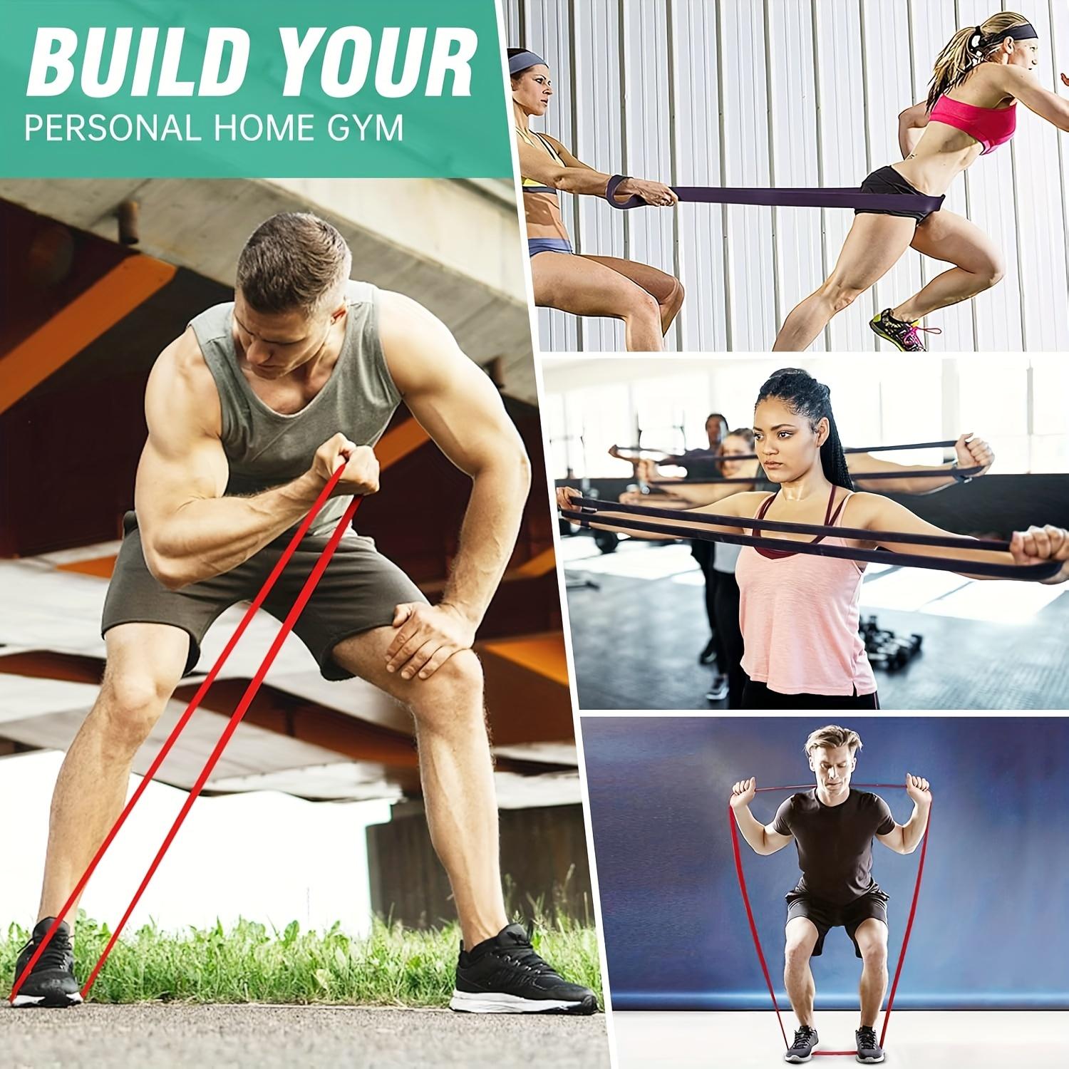 4pcs Resistance Bands Set, Pull Up Assist Band, Leg Strength Training Belt, Muscle Building & Body Shaping, Men Women Fitness Equipment, Home Workout Equipment