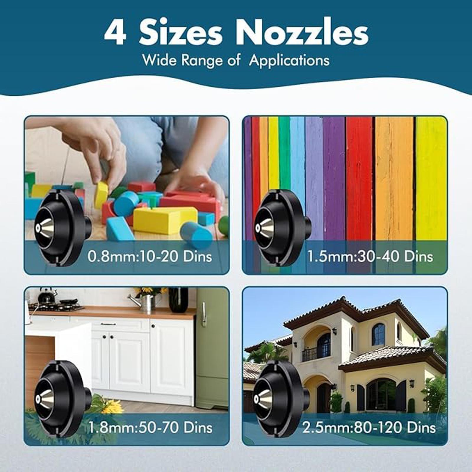 Paint Sprayer 1000W High Power Electric Spray Paint with Adjustable Spray Width Knob,1400ML Container,4 Nozzles 3 Patterns,Easy to Clean for Furniture Cabinets House Painting Paint Sprayer 1000W High Power Electric Spray Paint with Adjustable Spray Width Knob,1400ML Container,4 Nozzles 3 Patterns,Easy to Clean for Furniture Cabinets House Painting