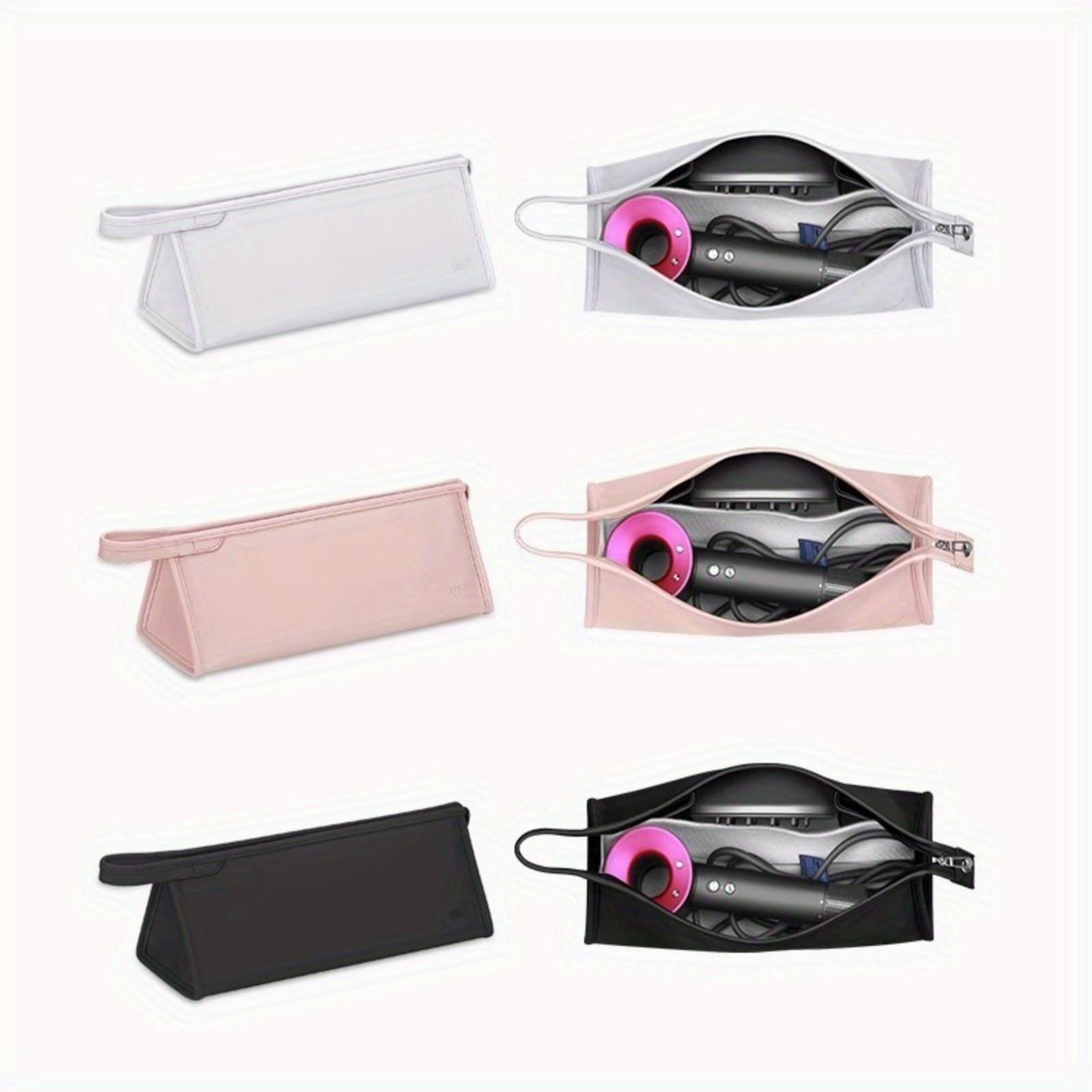 PU Leather Waterproof Storage Bag, Multi-functional Storage Bag for Hair Dryer & Curler, Travel Storage Bag for Dyson Hair Dryer & Curler