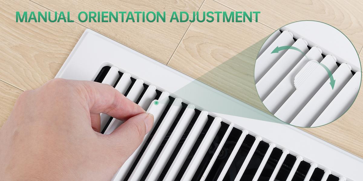 Register Booster Fan for 4” x 10” Register Holes, Improves Heating & Cooling Vents,window fan, 10-Speed Quiet Ventilation Fan with Thermostat & Remote, Negative Ion Air Vent Booster, Enhances Airflow & Home Comfort Heating circulation Warm Air Mode