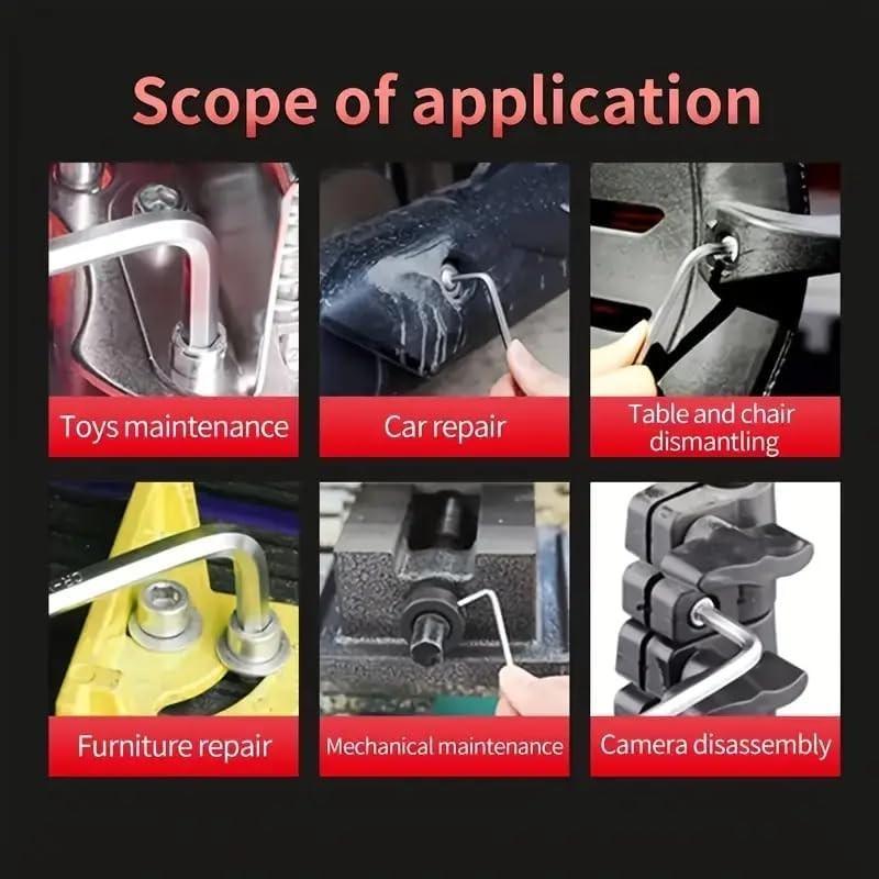 Ball Head Hex Wrench for Deep Narrow Spaces, 30° Angled L-Type Design, Ideal for Tight Areas, Repair Tool, Hardware Tool