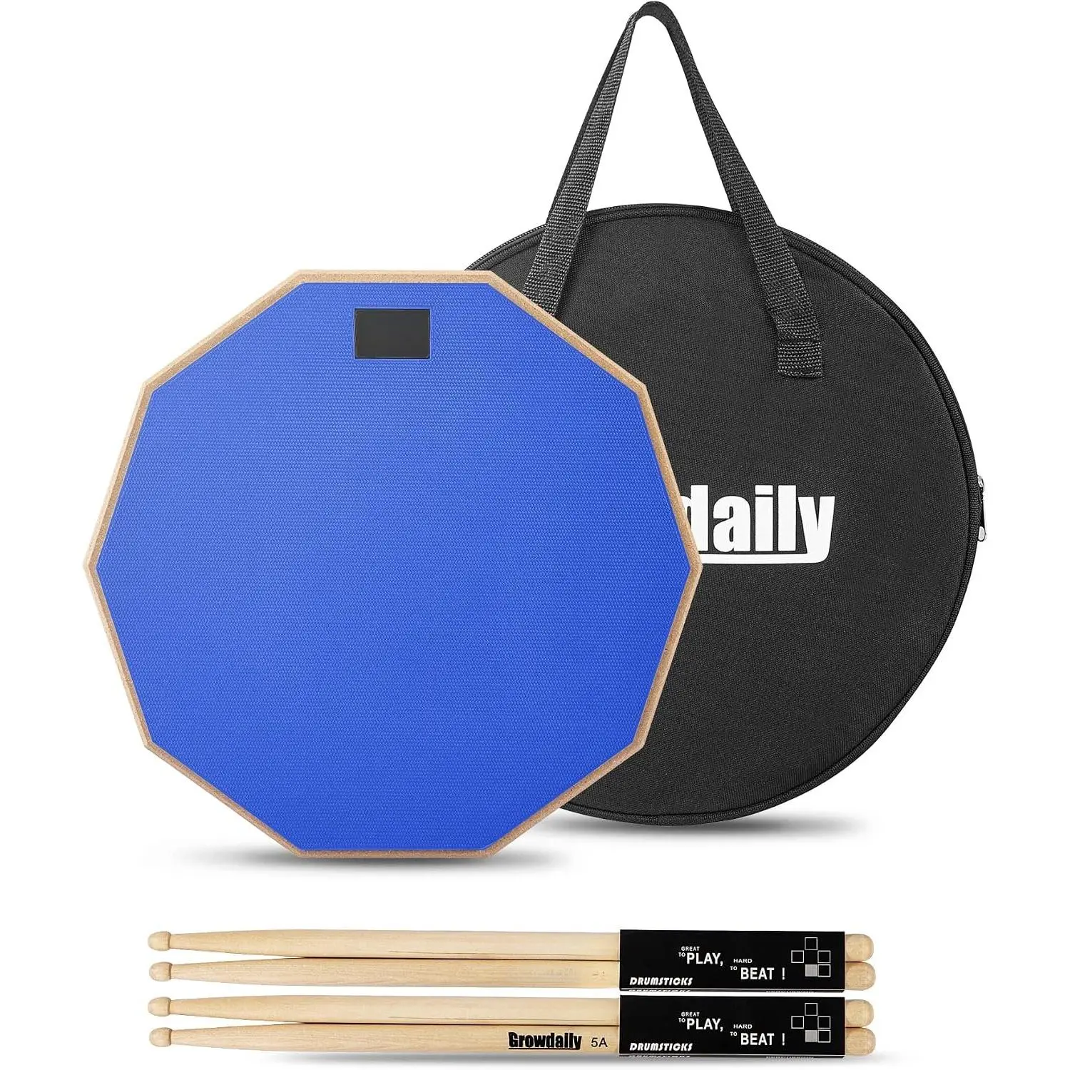 Drum Practice Pad for drumming drum pad and sticks 12 In
