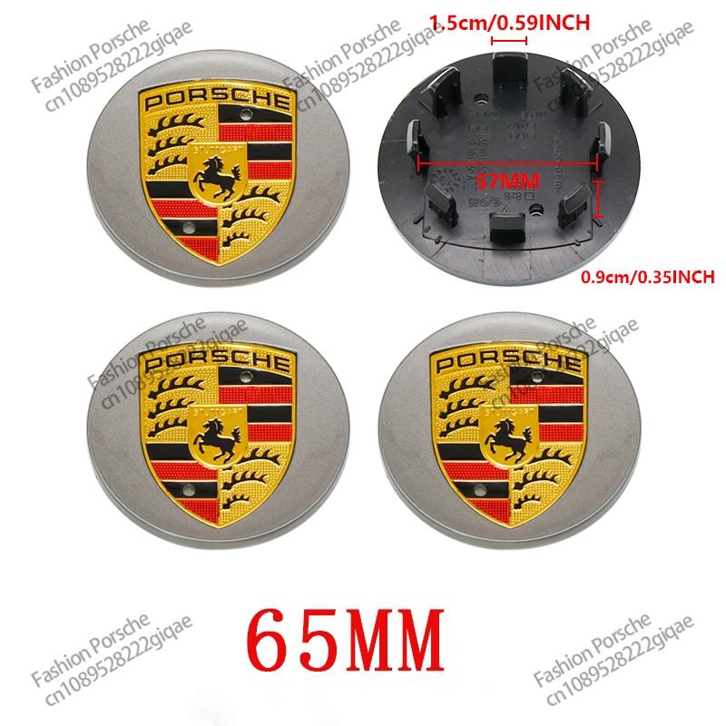 4Pcs 65/76mm Car Wheel Center Hub Cap For PORSCHE PANAMERA TAYCAN Macan 2023-2025 Spyder Carrera Boxster Cayman Cayenne 971 911 718 Car Decoration Accessories