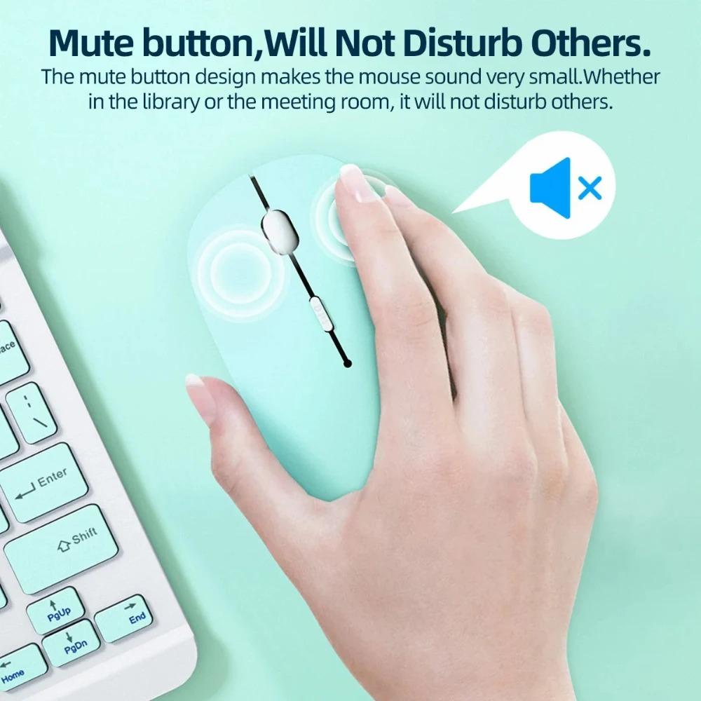 Silent Bluetooth Mouse Marcaron Computer Laptop Optical Mouse Wireless for iPad Samsung Tablet Universal Mice Noiseless Mouse for Macbook PC