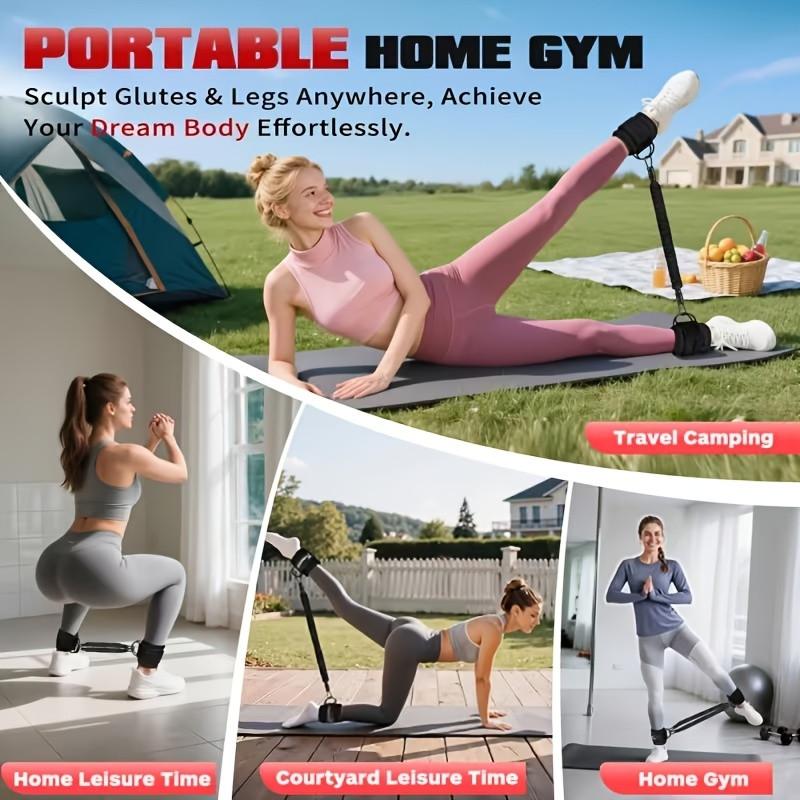 5-Piece Ankle Resistance Band Set with D-Ring, Leg Kick Training Cables, Butt Sculpting Equipment for Hip and Thigh Workout