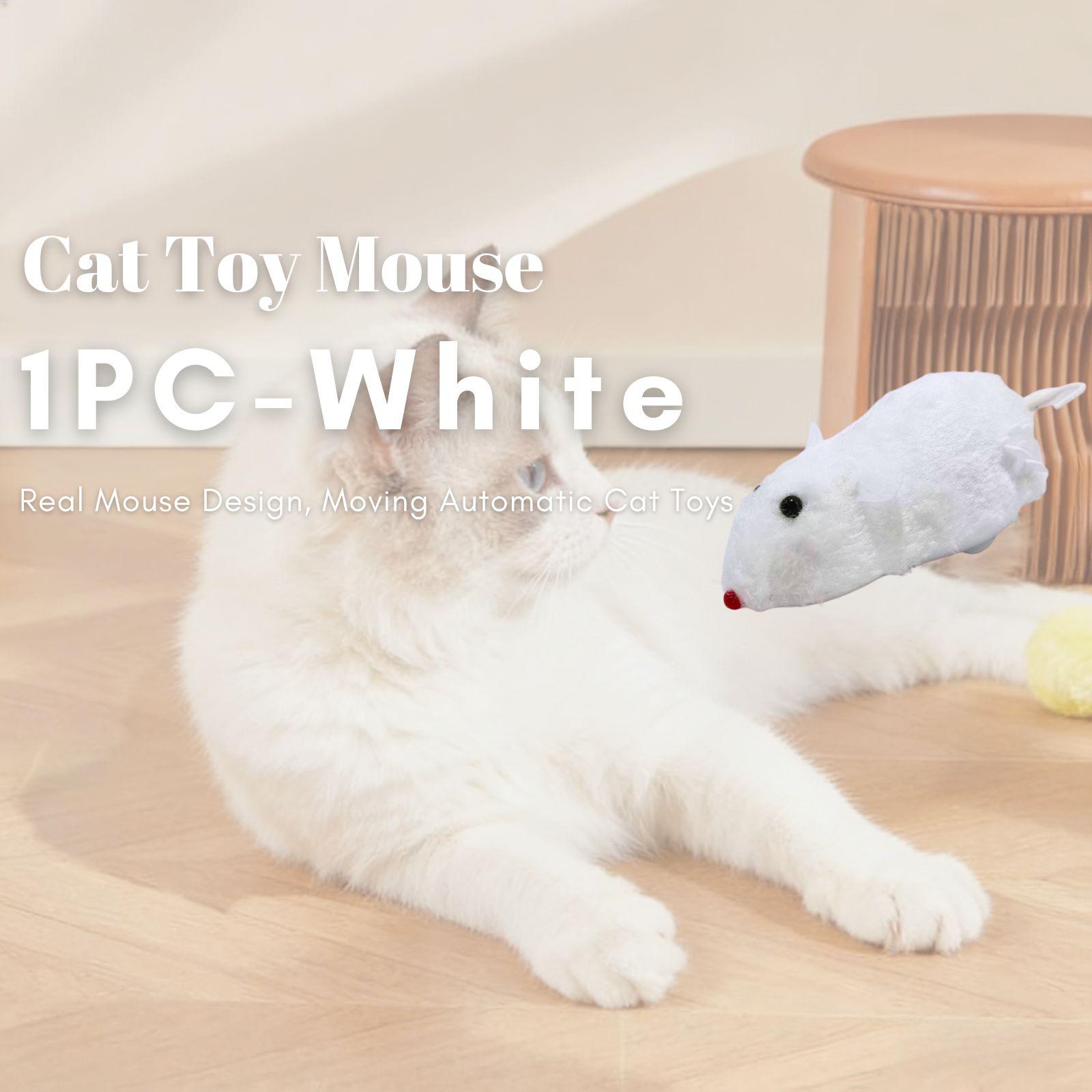 1pc Interactive Cat Toy Mouse, Plush Toy - Durable Plastic, No Batteries Needed, Suitable for Medium Breeds, Fun Cat Toy | Interactive Mouse Toy, Indoor Cat Interactive Toy, Hot Selling in Worldwide, Kittens