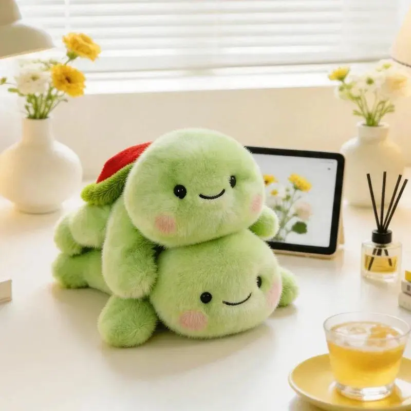 Rabbit Fur Scented Turtle Plush Keychain Watermelon Orange Mangosteen PP Cotton Soft Cute Bag Charm Scented Beads Hanging 18cm