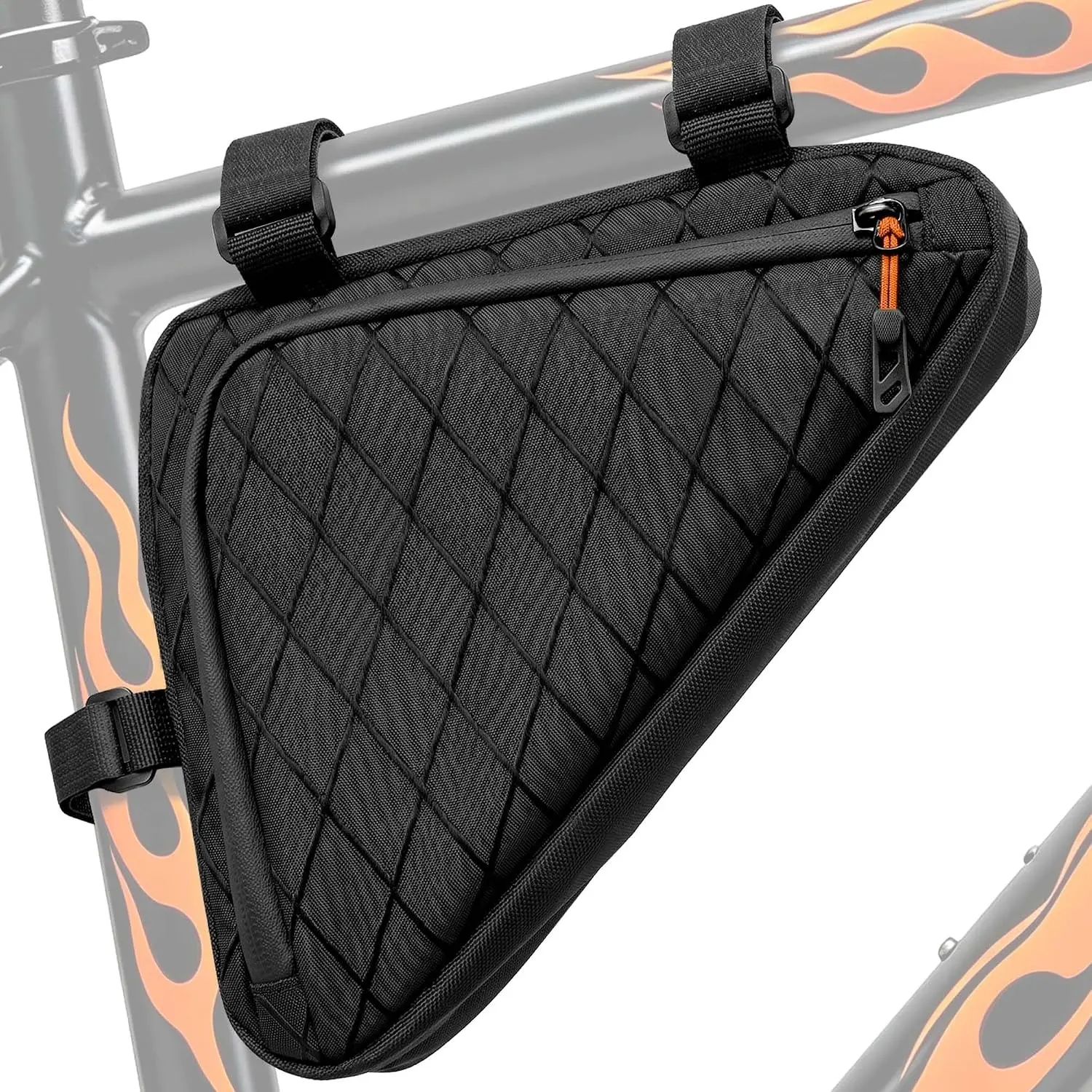 Bike Frame Bag,Bicycle Triangle Storage Bag for Cycling Accessories Black