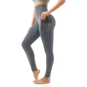 High Waisted Leggings with Pockets Women, Full Length Capri Buttery Soft Stretchy Yoga Pants