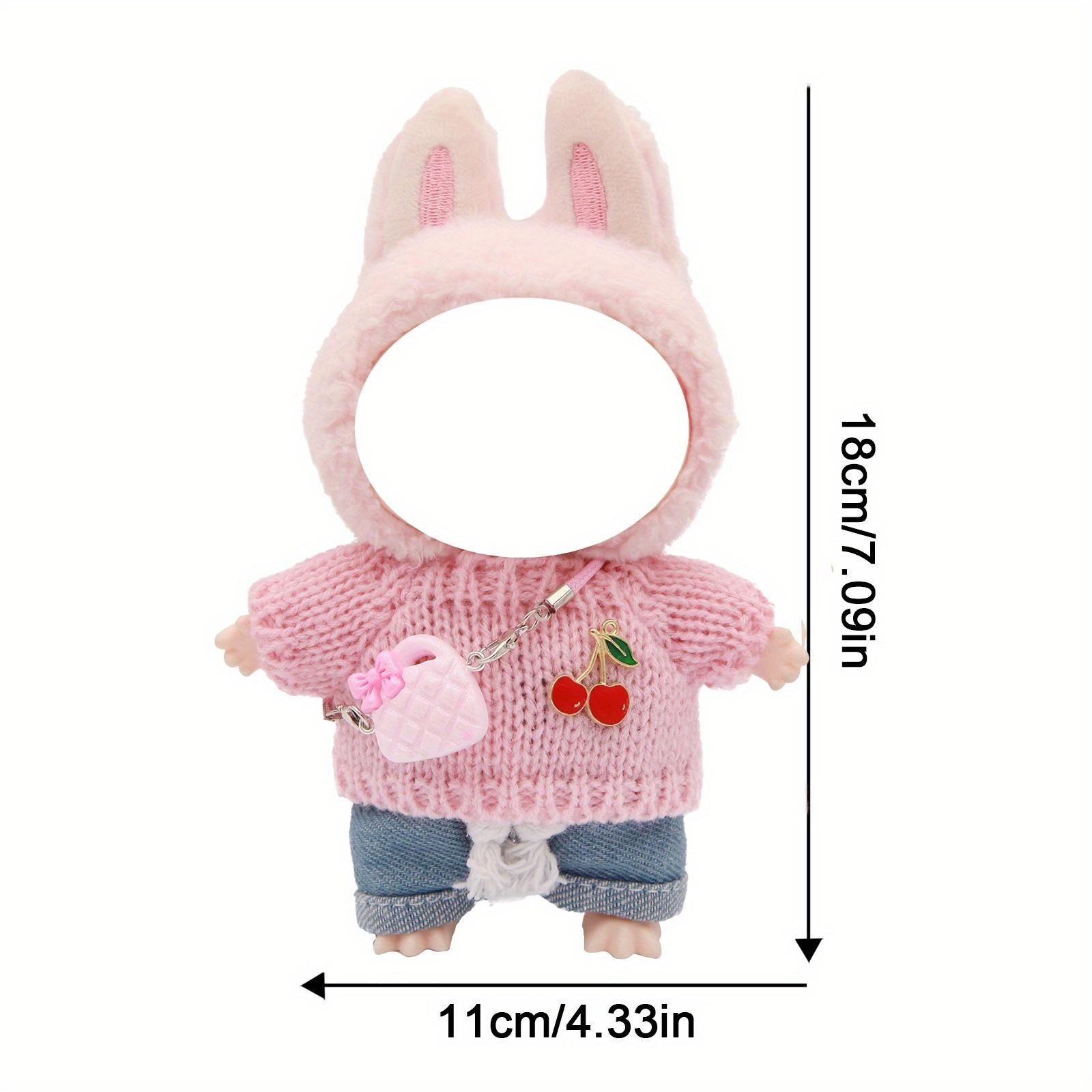 Plush Doll Clothes Set for La-Bu-Bu Dolls, Soft Fabric Costume, Fashion Doll Accessories, Doll House Decor, Gift Collection