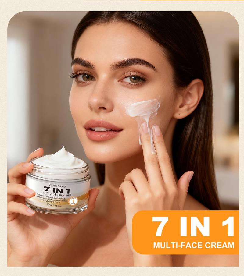 Collagen Intense Hydration Face Cream with Vitamin C E & Hyaluronic Acid, Moisturizes Dry Skin, Suitable for All Skin Types