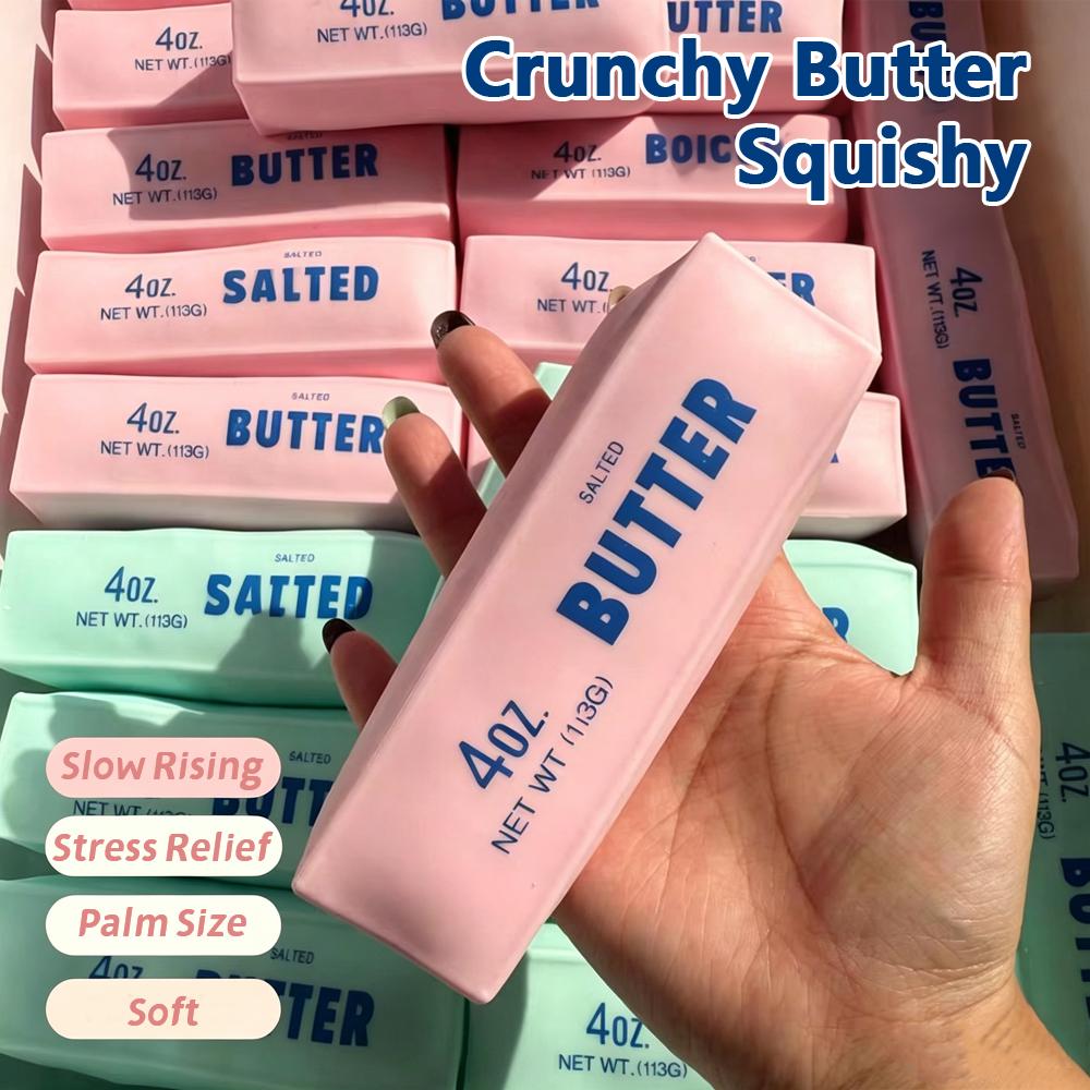 Crunchy Butter Squishy Cheese Sticks Toy,Slow-Rebound Stress Relief Toy Building Blocks,Cute Soft Sensory Toy, Relaxing Desk Toy Squeeze Toy Stress Relief Desk Toy For All Ages,Stress Relief Gift