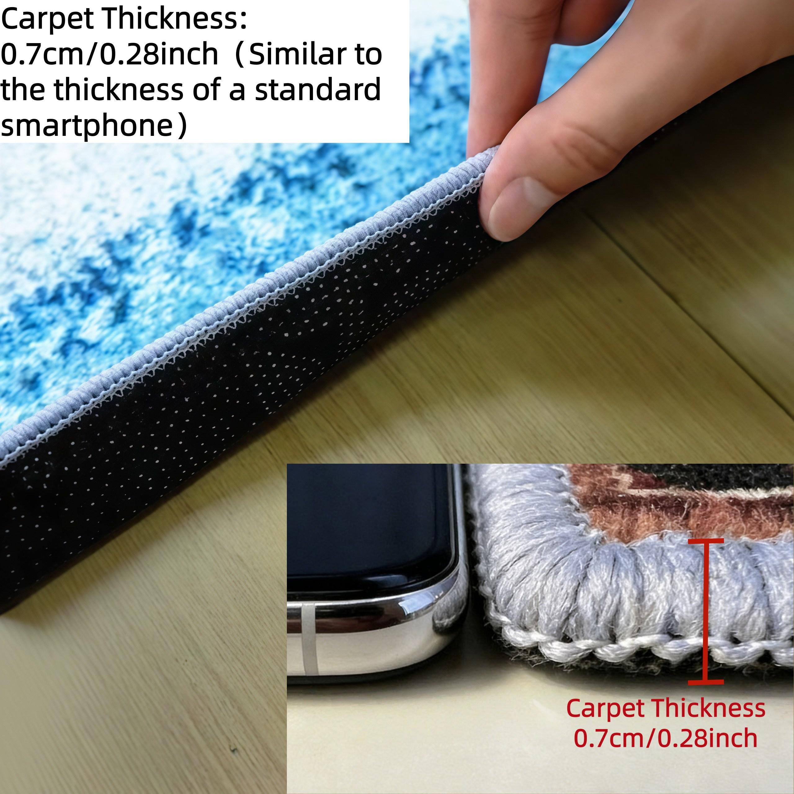 Abstract Rectangular Ring Rug: HD Printed, Double-Locked Edge, Machine-Washable, Non-Slip. Ideal for Home Rooms & Christmas Gifts, Modern Geometric Pattern Rug