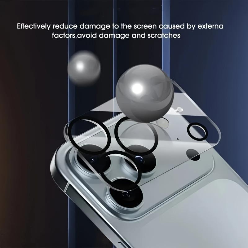 3 Pack Ultra HD Phone Camera Lens Protector, Accessories For iPhone 17/16/15/14/13/12/11/17 Pro Max/16 Pro Max/15 Pro/Plus/Mini, 3D Tempered Glass Camera Lens Protector, 9H+ Hardness, Anti-Scratch, Full Coverage, Case Friendly, Easy Installation