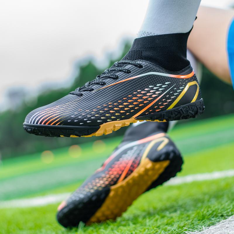 Men's High Top Turf Football Boots, Professional Outdoor Anti-skid Breathable Lace Up TF Soccer Cleats For Summer Rainy Day Training Outdoor Competition soccer shoes soccer boots shoes soccer Men's High Top Turf Football Boots, Professional Outdoor Anti-skid Breathable Lace Up TF Soccer Cleats For Summer Rainy Day Training Outdoor Competition soccer shoes soccer boots shoes soccer